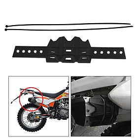 Motorcycle Exhaust Muffler Pipe Protector Heat Shield for 2 or 4 Stroke Black