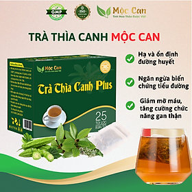 Combo 3 hộp Trà thìa canh tiểu đường Mộc Can giúp hạ đường huyết ngăn ngừa những biến chứng của bệnh tiểu đường hộp 25 túi lọc