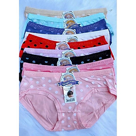 Quần Lót Nữ Cotton Màu Ngẫu Nhiên Chấm Bi Co Giãn Giá Rẻ