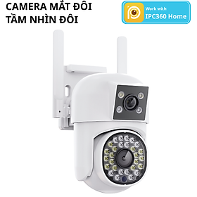 (Giao hoả tốc 2h) Camera Wifi IPC360 Home PC206, ống kính kép 1080P (FHD), màn hình đôi , chống nước IP66 dùng cho ngoài trời (Hàng nhập khẩu)