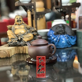 Mua Ấm Trà Đạo Tử Sa Bát Tràng Họa Tiết Trơn Dáng Thủy Bình Dung Tích 100 ml Màu Nâu (Ấm Lẻ) AVMT 02