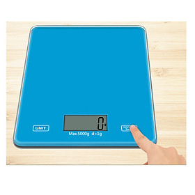 Mua Cân tiểu ly điện tử 5kg mặt kính màu xanh phím cảm ứng. Cân tiểu li nhà bếp có độ chính xác cao