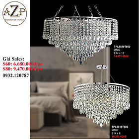 ĐÈN THẢ TRẦN PHA LÊ / ĐÈN THÔNG TẦNG TRANG TRÍ PHÒNG KHÁCH / PHÒNG NGỦ / CẦU THANG / KHÔNG GIAN SANG TRỌNG AZP-8819 phong cách đương đại, hàng nhập khẩu AZP