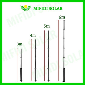 Mua Đèn Năng Lượng Mặt Trời MIFIDI | Trụ đèn lắp ghép cao3m - 4m - 5m - 6m sơn tĩnh điện siêu tiện lợi