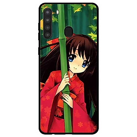 Ốp lưng dành cho Samsung Galaxy A21 mẫu Anime Cô Gái Kimono Đỏ