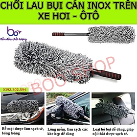 Chổi lau bụi xe ô tô sợi dầu chuyên dụng Cán có thể kéo dàI- PHỤ KIỆN XE HƠI