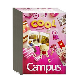 Lốc 5 quyển vở kẻ ngang B5 Campus Gif 200 trang NB-BGIF200 / Tập sinh viên NB-BGIF2200