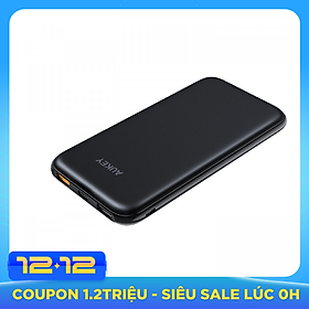 Pin Sạc Dự Phòng Tích Hợp Cổng USB Type-C In/Out Hỗ Trợ Power Delivery PD Và Sạc Nhanh QC 3.0 Aukey PB-Y13 10000mAh - Hàng Chính Hãng