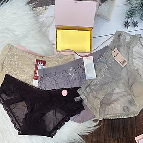 Combo Quần Lót Nữ Ren Lưới 4 Chiếc Tặng Kèm Hộp Xinh Nhiều Mẫu