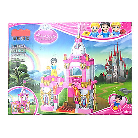 Quà Tặng Mô Hình Lắp Ráp Mô Hình Lâu Đài Công Chúa Princess Màu Hồng Cho Bé