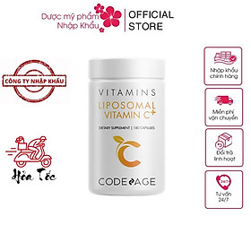 Hình ảnh HÀNG NHẬP KHẨU - Viên Uống Code Age Liposomal Vitamin C trắng sáng da, dưỡng da sáng khỏe CodeAge Vitamins 180 Viên