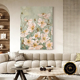 BST Tranh dọc treo tường hoa nghệ thuật. Trang trí phòng khách, phòng ngủ, spa.. - Halo decor