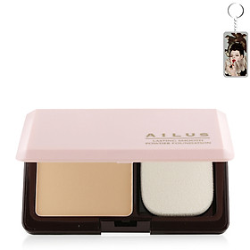 Phấn nền trang điểm siêu mịn lâu trôi Naris Ailus Lasting Smooth Powder Foundation Nhật Bản 10g + Móc khóa