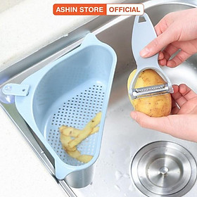 Kệ Tam Giác Lọc Rác Bồn Rửa Bát Tiện Ích
