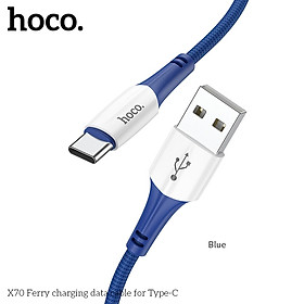 Dây cáp sạc nhanh, truyền dữ liệu USB to Type-C HOCO X70 Sạc Nhanh 3A dùng cho Samsung S21, Xiaomi ,Realme, Poco X3, Huawei,...Android -Hàng chính hãng