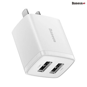 Sạc Baseus Compact Charger 2 Cổng USB 10.5W ( Hàng Chính Hãng)