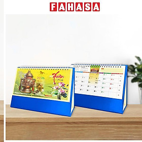 Lịch Bàn Chữ A 2026 - Thư Pháp & Bình Cổ - Văn Khoa