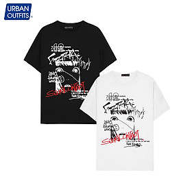 Áo Thun Nữ Nam Tay Lỡ Form Rộng URBAN OUTFITS Cổ Tròn Kiểu In Hình Mặt Người ATO19 - Áo Phông Unisex Big Size 80kg 90kg 100kg Hàng Hiệu Chính Hãng Phong Cách Hàn Quốc Outfit Đi Chơi 100% Cotton