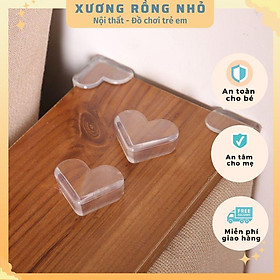 Set 4 Miếng Bịt Góc Bàn Bọc Góc Bàn Bo Tròn Bọc Cạnh Bàn Kèm Băng Dính