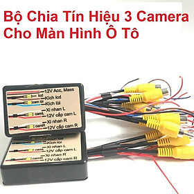 Mua Bộ Chia Tín Hiệu 02 Camera Cặp Lề  01 Camera Lùi Cho Màn Hình Ô Tô