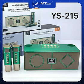 Mua Loa bluetooth karaoke mini YS-215 kèm 2 micro không dây xịn sò hàng chính hãng