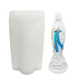 Silicone Candle Mould DIY Virgin Mary Plaster Epoxy Resin Casting Making