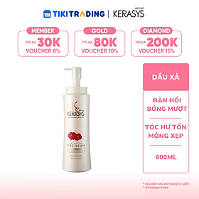 Dầu xả Aekyung Kerasys Oriental Premium Red Camellia EX Volumizing Repair Conditioner (Dưỡng tóc bồng bềnh - Dành cho tóc hư tổn, mỏng xẹp) 600 ml