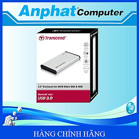 Mua Hộp đựng ổ cứng 2.5 inch USB 3.0/ 3.1 Transcend (Màu Bạc) - Hàng chính hãng