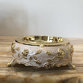 Mua Gạt tàn họa tiết hoa nổi vẽ vàng cao cấp GT6VANG