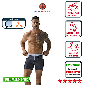 Quần Bơi Nam Boxer Có Túi CLEACCO DEENYT Chất Liệu Nylon Cao Cấp , Chống Thấm , Nhanh Khô Form Fitness Thời Trang (Tặng kèm nón bơi + bịt tai silicon) - Hàng Chính Hãng