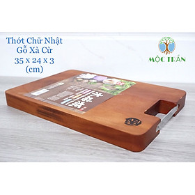 Mua Thớt  Chữ Nhật gỗ xà cừ tự nhiên nhiều kích thước