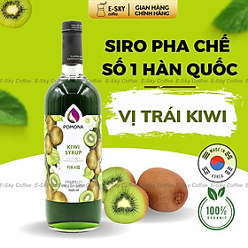 Siro Kiwi POMONA Kiwi Syrup Nguyên Liệu Pha Chế Hàn Quốc Chai Thủy Tinh 1