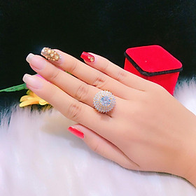 Nhẫn nữ đính xoàn xi dát vàng 18k EKP36AD