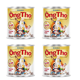 COMBO 4 HỘP SỮA ĐẶC CÓ ĐƯỜNG ÔNG THỌ TRẮNG - HỘP THIẾC 380G