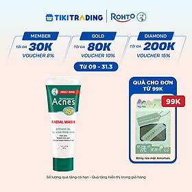Sữa rửa mặt ngăn ngừa mụn dạng gel Acnes 25+ Facial Wash 100g