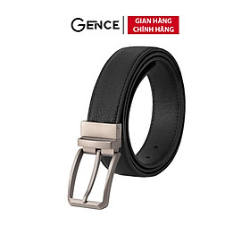 Thắt Lưng Nam Khóa Cài Xoay Dùng Được Hai Mặt GENCE LG56 Da Bò Cao Cấp Phối Phụ Kiện Bạc