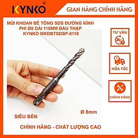 MŨI KHOAN BÊ TÔNG SDS ĐƯỜNG KÍNH PHI Ø8 DÀI 110MM ĐẦU THẬP KYNKO MKDBTSDSP-8110