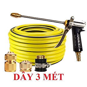 Mua Bộ dây vòi xịt nước ️  tăng áp 3 lần loại 3m 5m 206318 đầu đồng  cút đồng nối đồng+ mở chai