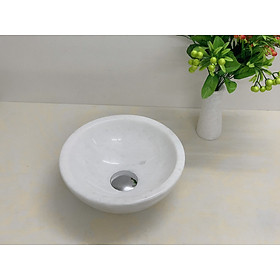 Mua Chậu rửa mặt Minisize 28 đá tự nhiên 100% màu trắng (không vân)
