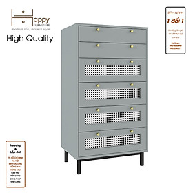 [Happy Home Furniture] ROTAN, Tủ đựng đồ 6 ngăn kéo - chân sắt, 60cm x 45cm x 112cm ( DxRxC), THK_128