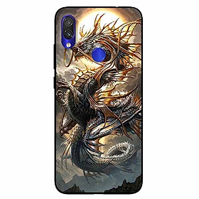 Ốp lưng in cho Xiaomi Redmi Note 7 Rồng Trăng