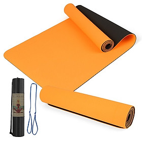 Thảm yoga 6mm 2 lớp TPE( Tặng bao đựng+ Dây Buộc Thảm) Chính Hãng Đủ Màu Sắc Đủ Độ Dày