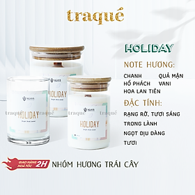 Nến thơm tinh dầu cao cấp không khói an toàn Candle Cup - HOLIDAY - L - 350G (CÓ NẮP)