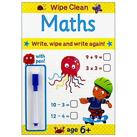 [Download Sách] Wipe Clean Maths - Book With Pen Age 6+