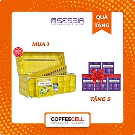 Cà Phê Đen Premium Với Nhân Sâm Trắng Thượng Hạng COFFEECELL (30 gói x 3.5g) - Tăng cường hệ miễn dịch, Giải phóng tiềm năng nhà lãnh đạo - Hàng Chính Hãng
