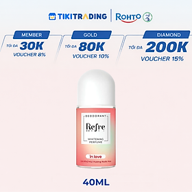 Lăn khử mùi dưỡng trắng hương nước hoa Refre Whitening Perfume In Love - Hương Tình Yêu 40ml