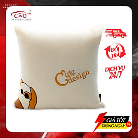 Tựa Lưng Ô Tô FOCUS Chó Mation FM-B01A Màu Kem