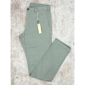 Quần Kaki Nam MEN Slim Fit Chino Flat Front Pants OLIVE - SIZE 29-30-32-34