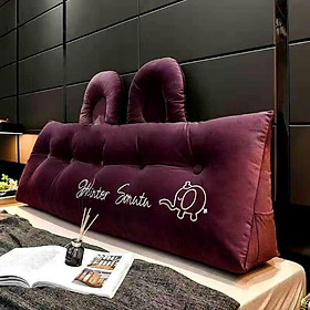 Gối tựa đầu giường hình tai thỏ size 1m5 và 1m8 nhiều màu