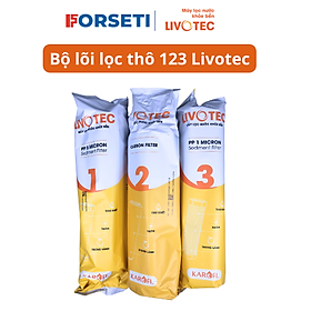 Mua Combo Bộ 3 Lõi Lọc Nước Thô 1 2 3  Dành Cho Máy Lọc Nước Karofi Livotec 512 - Hàng Chính Hãng
